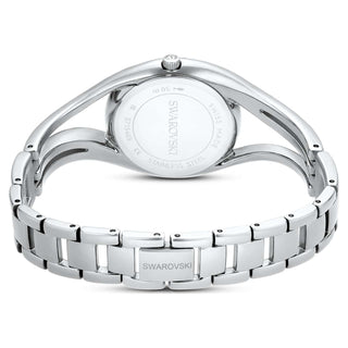 Hyperbola bangle watch, Swiss Made, Metal bracelet, Silver tone, Stainless steel