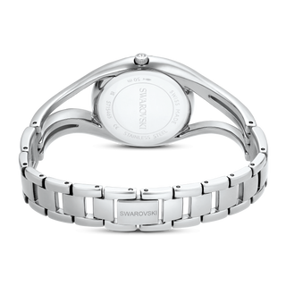 Hyperbola bangle watch, Swiss Made, Metal bracelet, Silver tone, Stainless steel