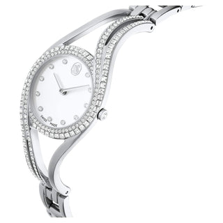 Hyperbola bangle watch, Swiss Made, Metal bracelet, Silver tone, Stainless steel