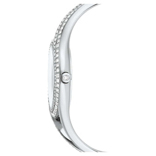 Hyperbola bangle watch, Swiss Made, Metal bracelet, Silver tone, Stainless steel