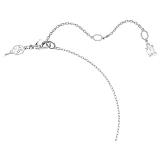 Matrix set, Crystal pearl, Round cut, White, Rhodium plated