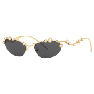Sunglasses, Oval shape, SK7017, Silver tone