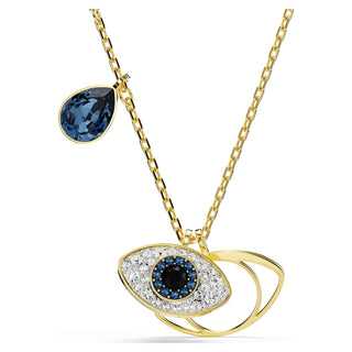 Symbolica pendant, Evil eye, Blue, Gold-tone plated