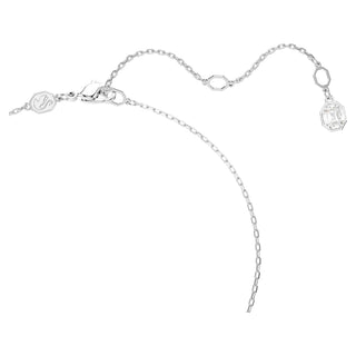 Constella pendant, Pavé, Round cut, White, Rhodium plated