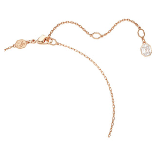 Constella pendant, Round cut, White, Rose gold-tone plated