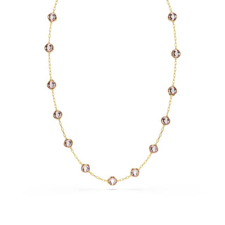 Chroma strandage, Octagon cut, Green, Gold-tone plated