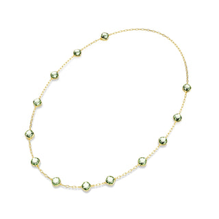 Chroma strandage, Octagon cut, Green, Gold-tone plated