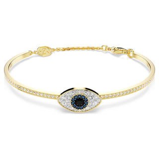 Symbolica bangle, Evil eye, Blue, Gold-tone plated