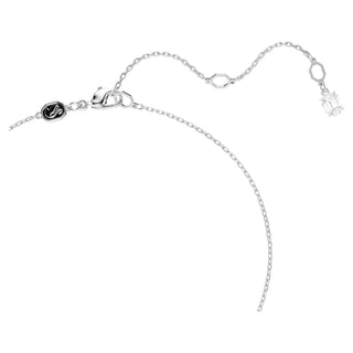 Hyperbola pendant, Mixed cuts, White, Mixed metal finish