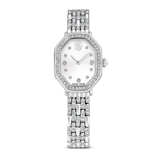 Dextera Octagon watch, Swiss Made, Metal bracelet, Silver tone, Stainless steel