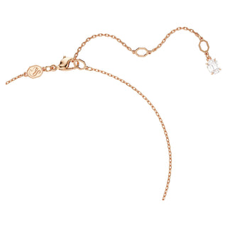 Hyperbola pendant, Mixed cuts, White, Rose gold-tone plated
