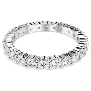 Matrix Vittore ring, Round cut, White, Silver-tone finish