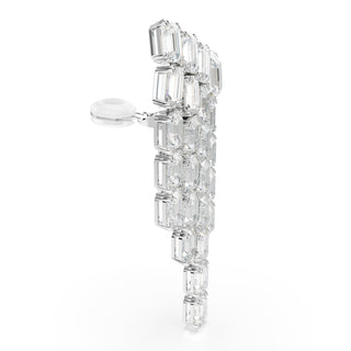 Millenia clip earrings
Octagon cut, Chandelier, White, Rhodium plated