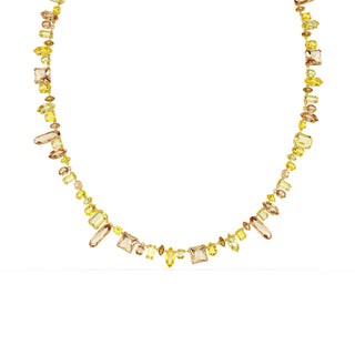 Gema strandage, Mixed cuts, Yellow, Gold-tone plated