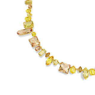 Gema strandage, Mixed cuts, Yellow, Gold-tone plated
