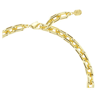 Idyllia necklace, Mixed cuts, Flower, Multicolored, 18K gold finish