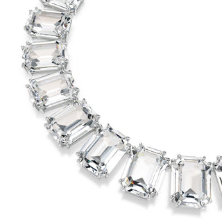 Millenia Tennis necklace, Octagon cut, White, Rhodium plated