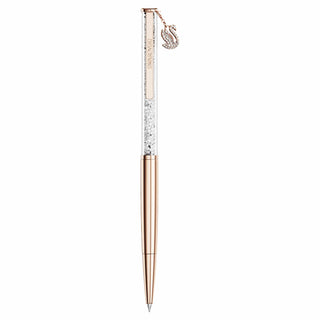 Crystalline ballpoint pen, Swan, Rose gold-tone plated