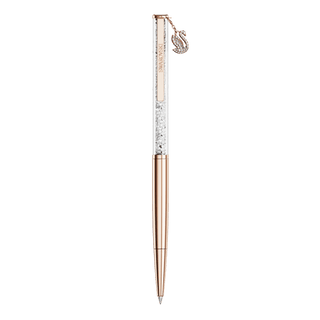 Crystalline ballpoint pen, Swan, Rose gold-tone plated