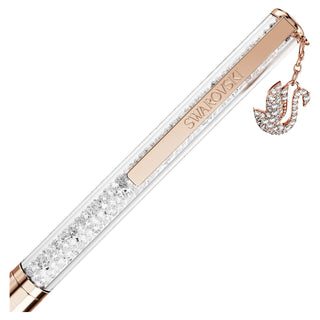 Crystalline ballpoint pen, Swan, Rose gold-tone plated