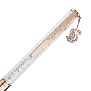 Crystalline ballpoint pen, Swan, Rose gold-tone plated