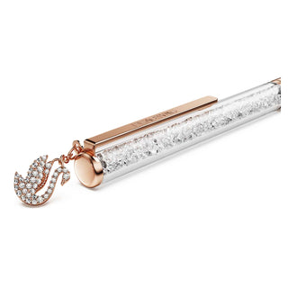 Crystalline ballpoint pen, Swan, Rose gold-tone plated