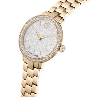 Watch, Swiss Made, Metal bracelet, Gold tone, Champagne gold-tone finish