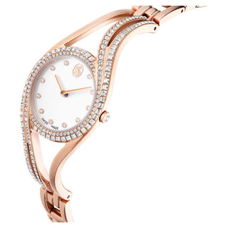 Hyperbola bangle watch, Swiss Made, Metal bracelet, Rose gold tone, Rose gold-tone finish