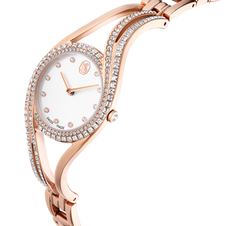 Hyperbola bangle watch, Swiss Made, Metal bracelet, Rose gold tone, Rose gold-tone finish