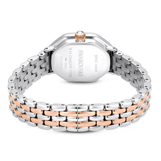 Dextera Octagon watch, Swiss Made, Metal bracelet, Silver tone, Rose gold-tone finish