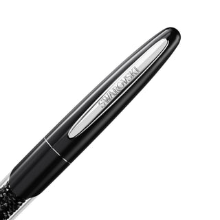 Crystalline Nova rollerball pen, Black, Chrome plated