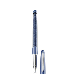 Crystalline Nova rollerball pen, Blue, Chrome plated