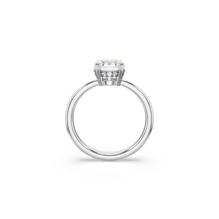 Stilla cocktail ring, Round cut, White, Silver-tone finish
