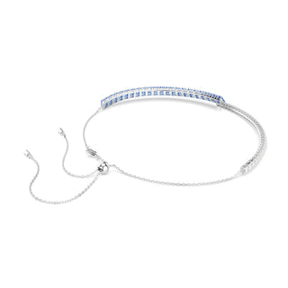 Matrix choker Mixed cuts, Blue, Rhodium plated
