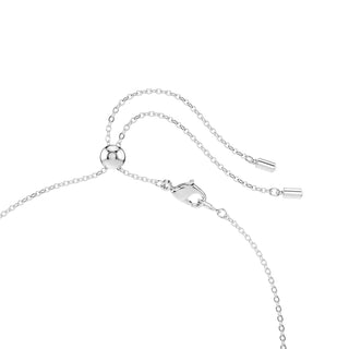 Constella necklace, Mixed cuts, White, Rhodium plated