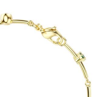 Constella bracelet, Mixed cuts, Green, Gold-tone plated