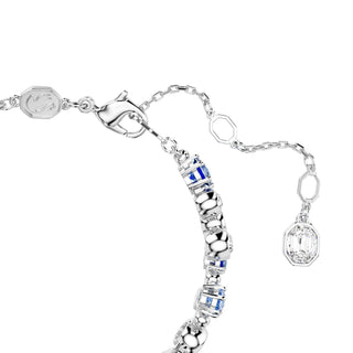 Constella bracelet, Mixed cuts, Blue, Rhodium plated
