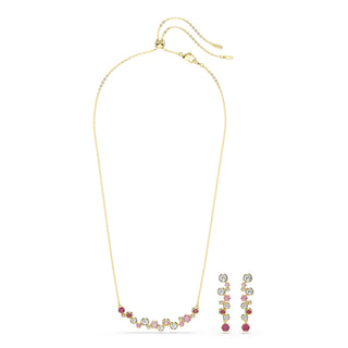Constella set, Mixed cuts, Multicolored, Gold-tone plated