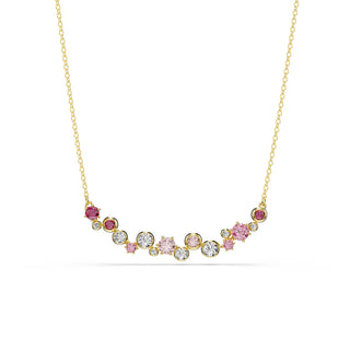 Constella set, Mixed cuts, Multicolored, Gold-tone plated