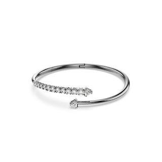 Sublima bangle White, Ruthenium plated