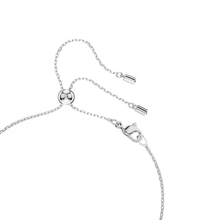 Mesmera set Pear cut, Round cut, White, Rhodium plated