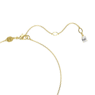 Stilla Attract pendant, Round cut, White, Gold-tone plated