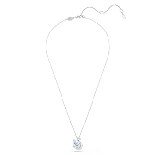 Swan pendant, Mixed cuts, Swan, Blue