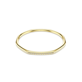 Dextera bangle, Octagon shape, Round cut, White, Gold-tone plated