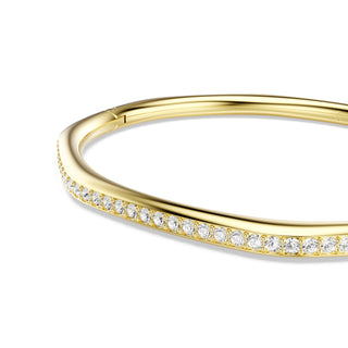 Dextera bangle, Octagon shape, Round cut, White, Gold-tone plated
