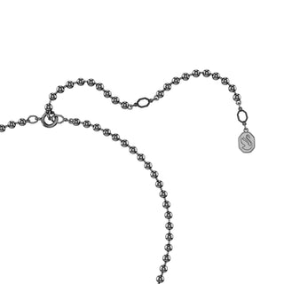 Dextera Octagon pendant Octagon shape, Round cut, Black, Ruthenium plated