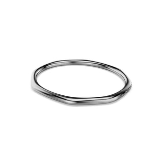 Dextera bangle, Octagon shape, Round cut, White, Ruthenium plated