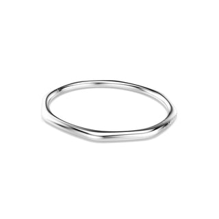 Dextera bangle, Octagon shape, Round cut, White, Rhodium plated