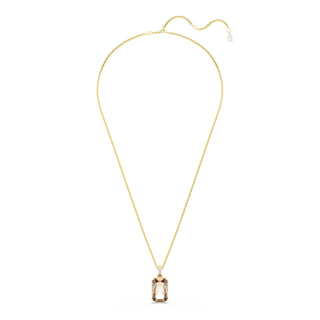 Millenia pendant, Octagon cut, Caramel, Gold-tone plated