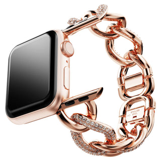 Chain strap, For Apple Watch® 40mm & 41mm, Rose gold tone, Rose gold-tone finish